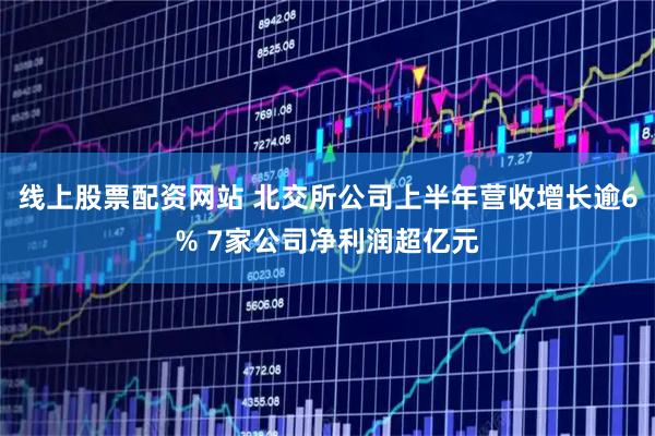 线上股票配资网站 北交所公司上半年营收增长逾6% 7家公司净利润超亿元