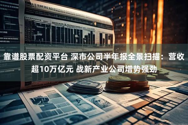 靠谱股票配资平台 深市公司半年报全景扫描：营收超10万亿元 战新产业公司增势强劲